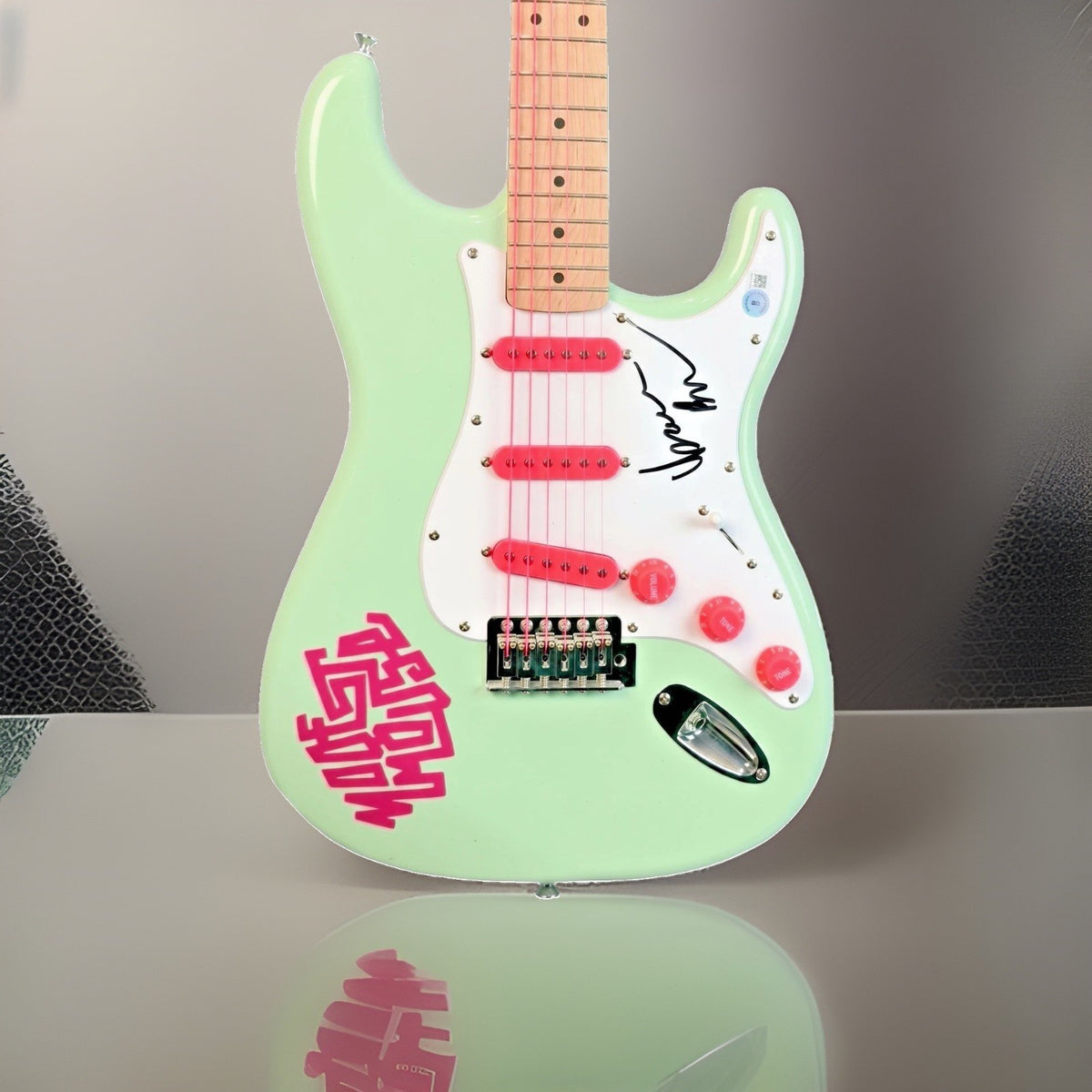 Isaac Brock Signed Mint Green Strat Guitar - JSA Authenticated Custom Model