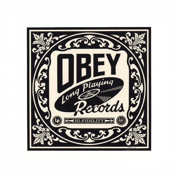 Shepard Fairey OBEY Long Playing Records Signed Artist Proof Screen Print 12.5"