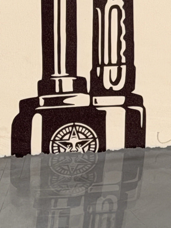 Shepard Fairey AK-47 Lotus Signed Numbered Letterpress OBEY Print 2021 /450