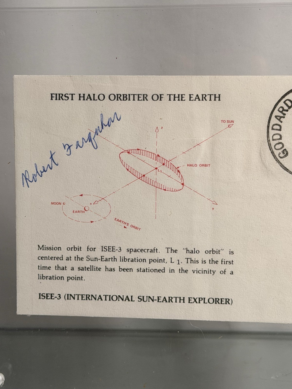 Robert Farquhar Signed ISEE-3 First Halo Orbiter Space Cover NASA with COA