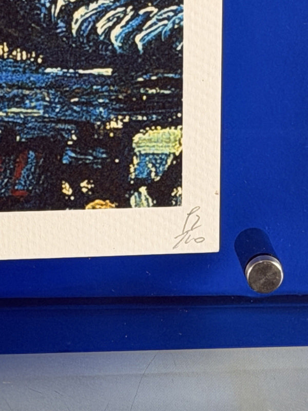 Death NYC Banksy Nola Umbrella Girl Van Gogh Starry Night Signed Pop Art Print