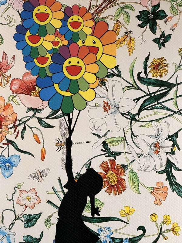 Death NYC Banksy Balloon Girl Murakami Flowers Gucci Flora Pop Art Signed Print