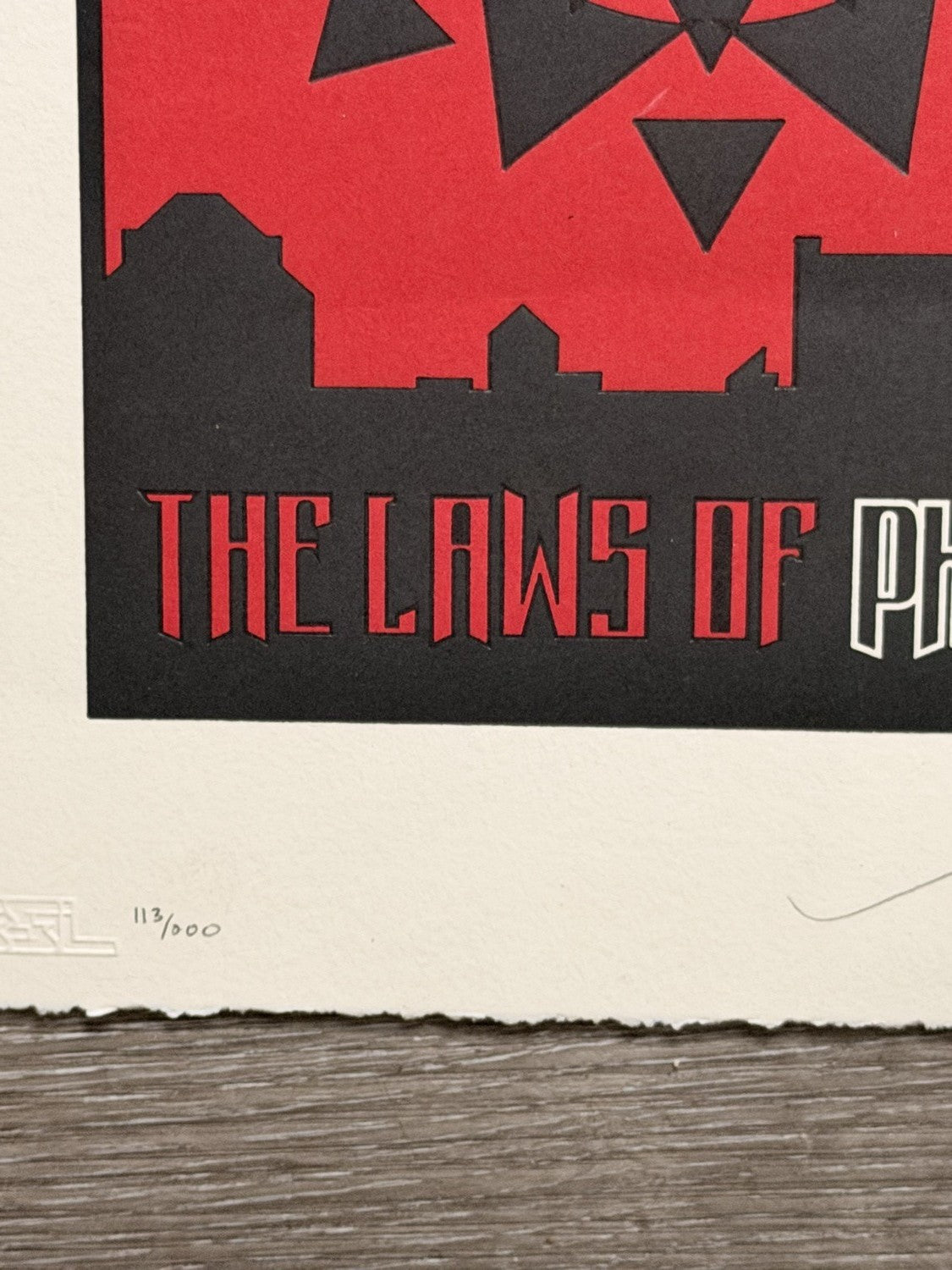 Shepard Fairey The Laws of Physics Signed Numbered 113/1000 OBEY Giant Art