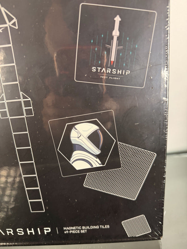 SpaceX Starship Magnetic Building Tiles 49-Piece Set - New Sealed Official