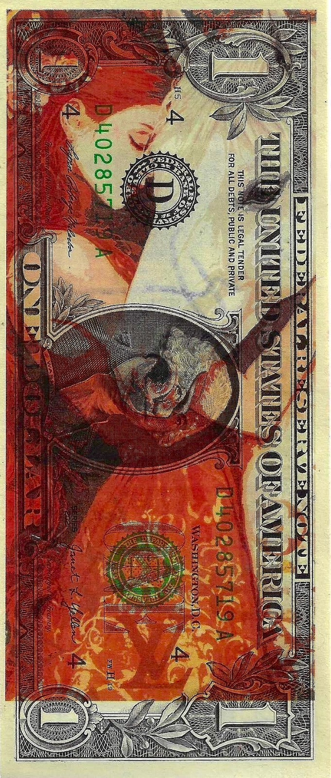 Death NYC –Girl With  Horse $1 Dollar Bills Signed & Numbered RARE!