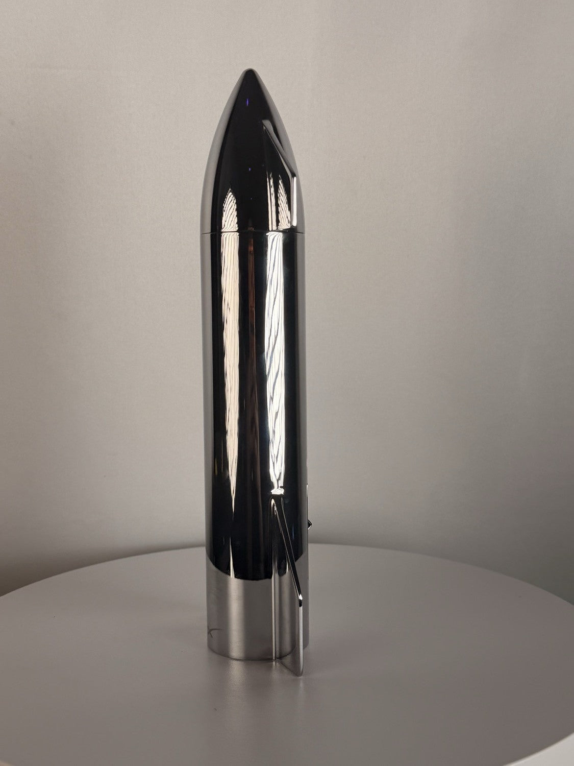 SpaceX Starship Chrome Model Metal Display Rocket 1:150 Scale 13in Sold Out