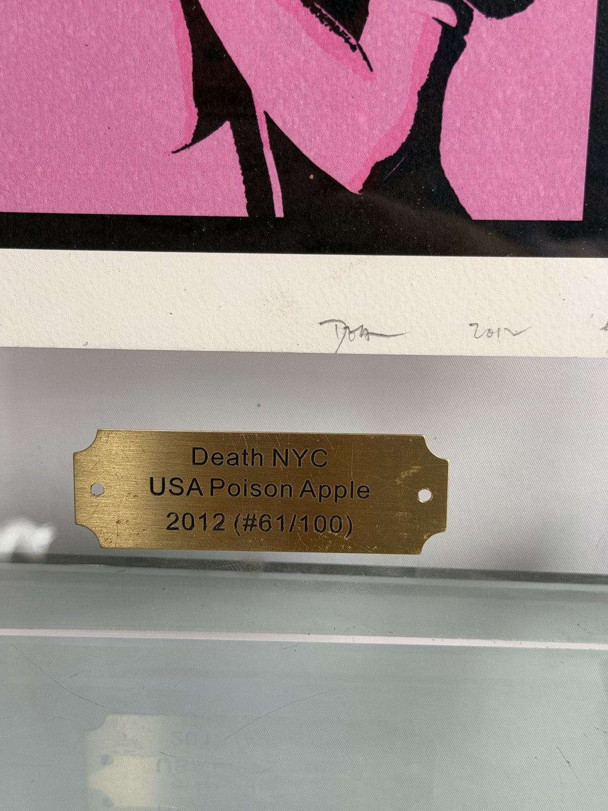 DEATH NYC USA Poison Apple 2012 Signed Ltd Ed Print 61/100 Display