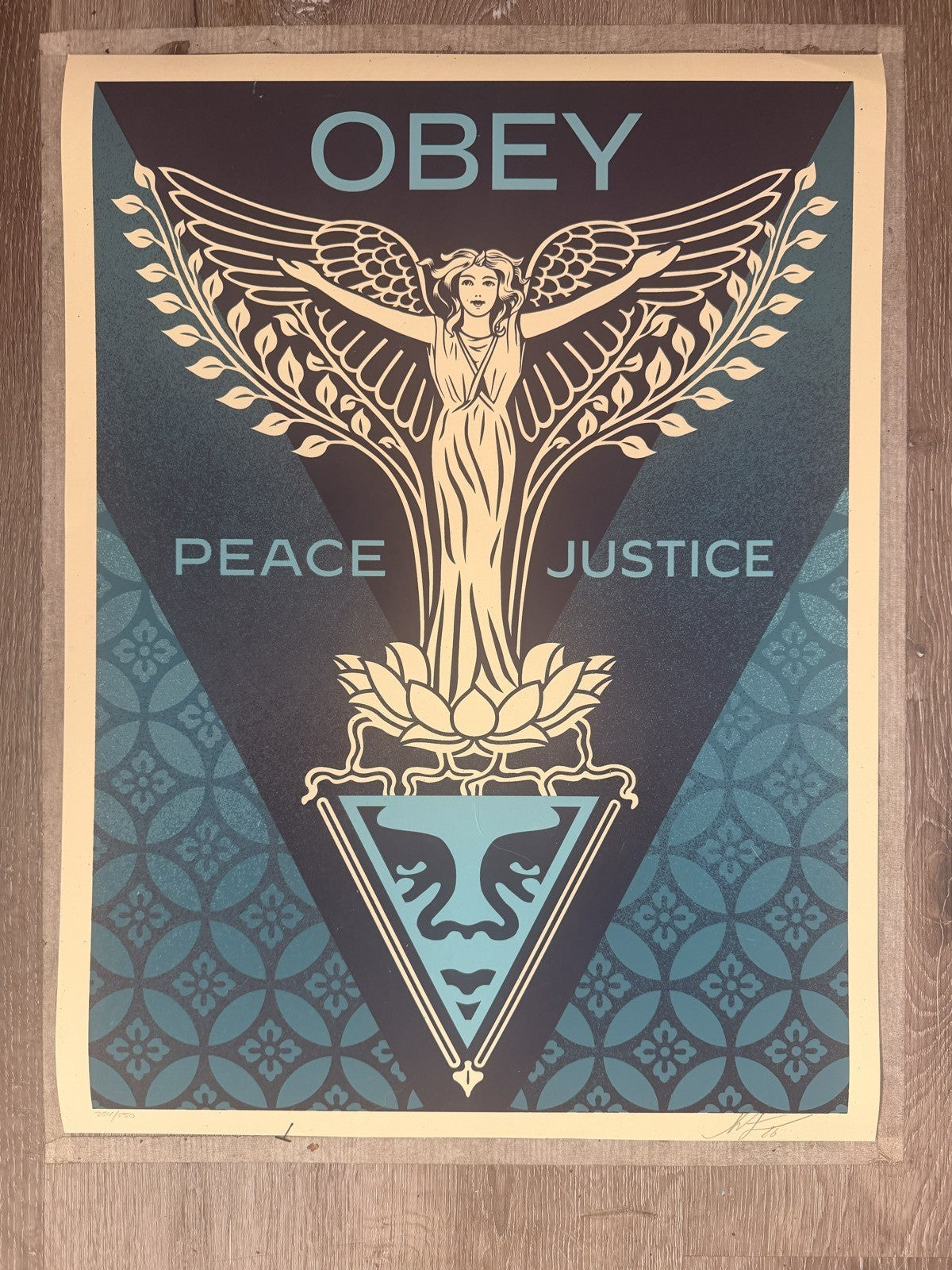 Shepard Fairey Peace and Justice Angel Signed Numbered Obey Print 2008 254/550