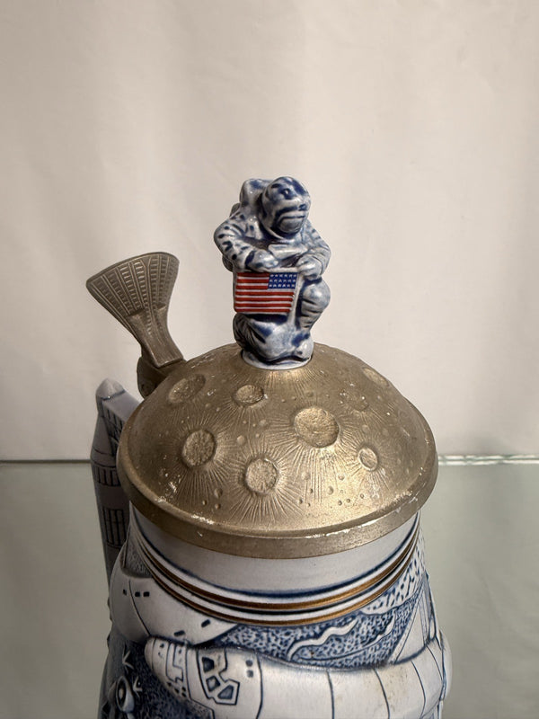 Space Exploration Lidded Stein Astronaut Lunar Lander Lid Collectible Tankard