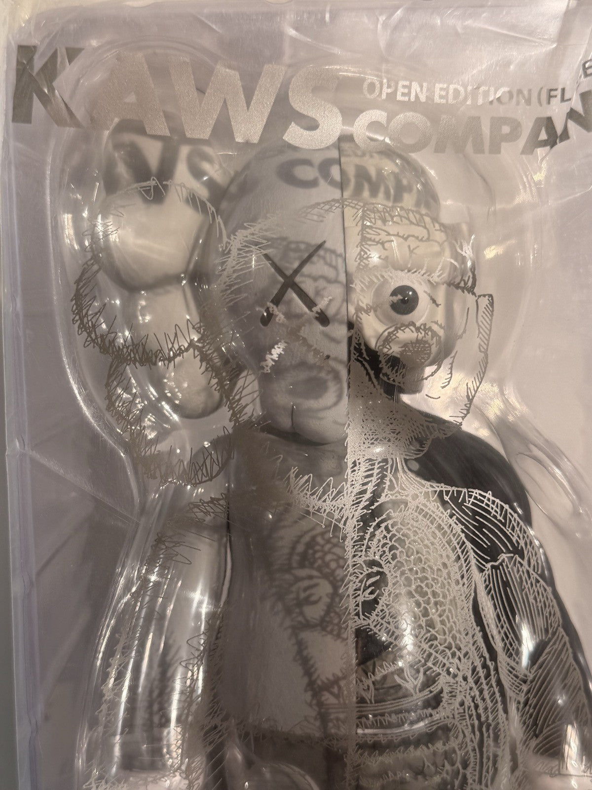 KAWS Companion Flayed Open Edition Grey Medicom Toy Dissected Sealed New Figure