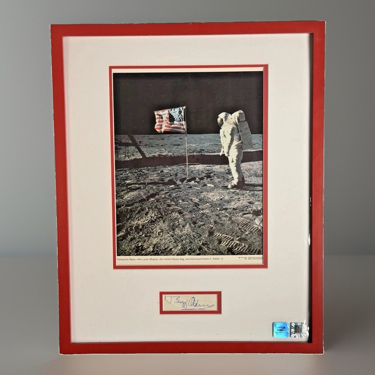 BUZZ ALDRIN APOLLO 11 ASTRONAUT SIGNED FRAMED PRINT  - ZARELLI SPACE COA