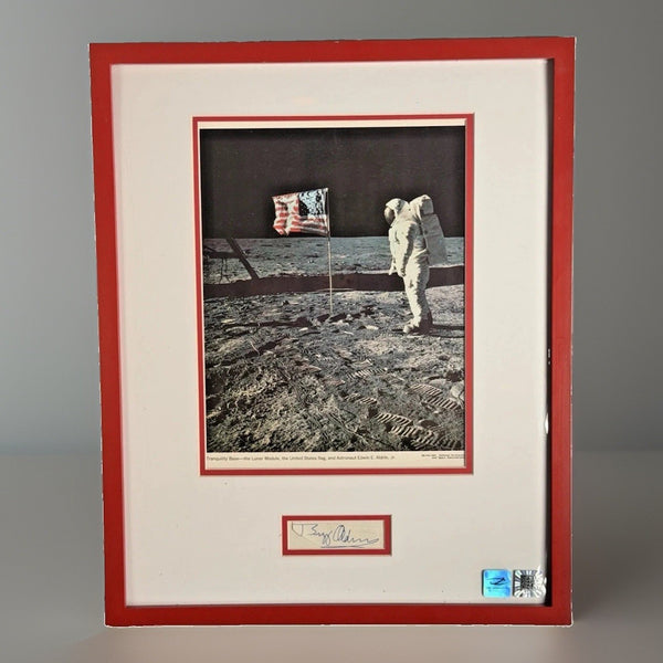 BUZZ ALDRIN APOLLO 11 ASTRONAUT SIGNED FRAMED PRINT  - ZARELLI SPACE COA