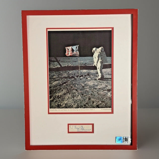 BUZZ ALDRIN APOLLO 11 ASTRONAUT SIGNED FRAMED PRINT  - ZARELLI SPACE COA
