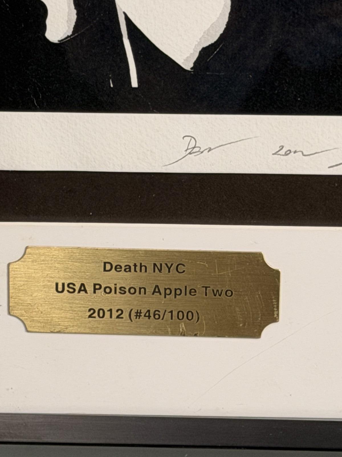 DEATH NYC USA Poison Apple Two 2012 Signed Print 46/100 Framed