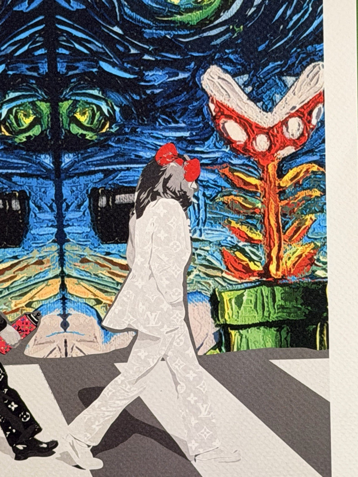 Death NYC Death Is Free Beatles Abbey Road LV Starry Night Mario Signed Print