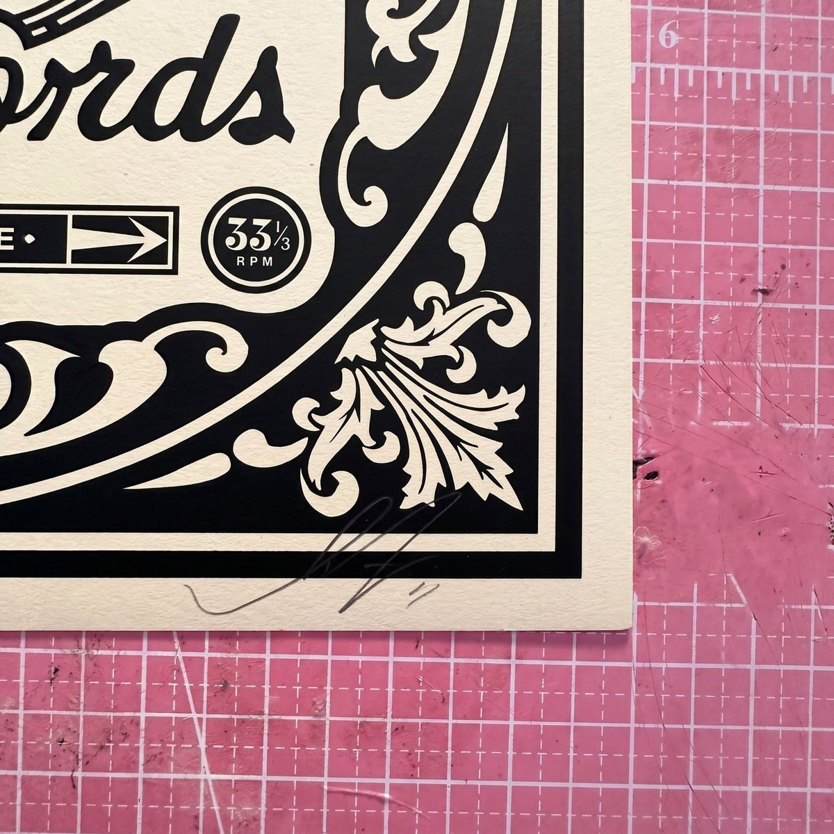 Shepard Fairey OBEY Long Playing Records Signed Artist Proof Screen Print 12.5"
