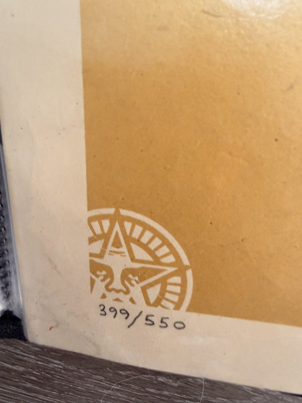 Shepard Fairey AK-47 Lotus Signed Numbered 399/550 Screen Print 2022 OBEY Giant