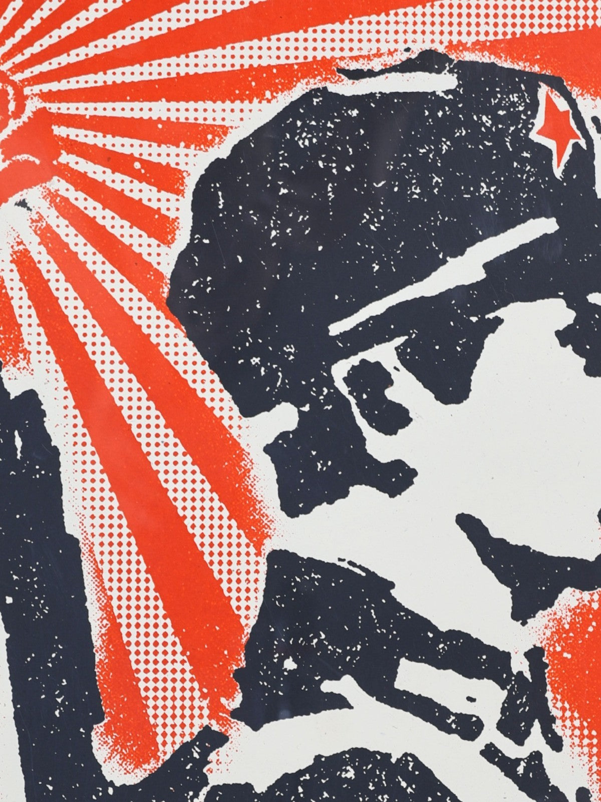 Shepard Fairey OBEY Rose Soldier Signed Screen Print Limited Edition Red