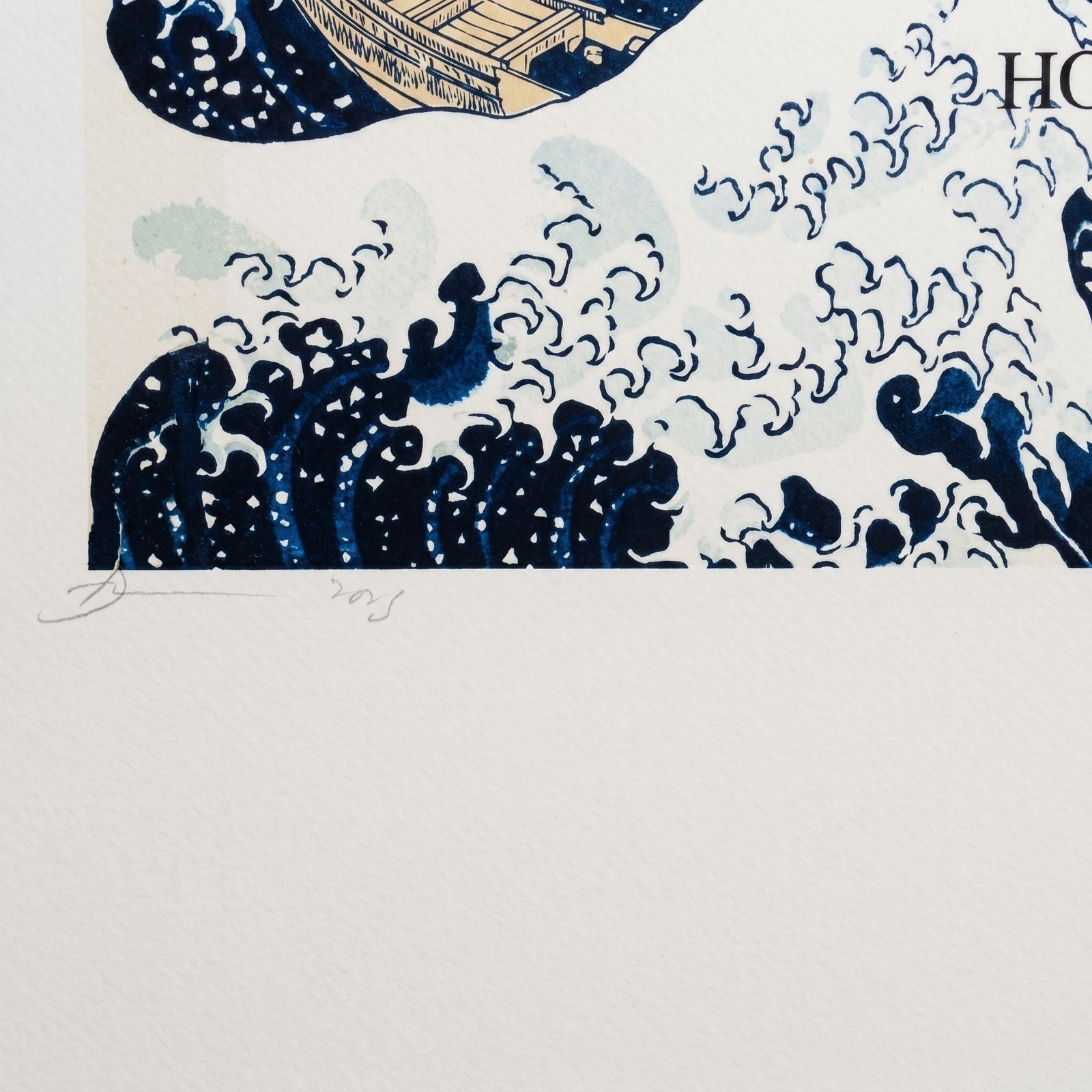 Homer Simpson Hokusai Great Wave Art Print, Hand-Signed Ltd Ed /100 by Death NYC