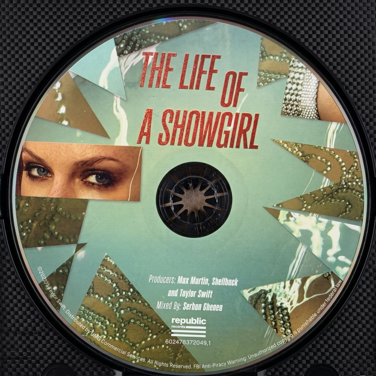 Taylor Swift Signed CD 'The Life of a Showgirl' Framed Display with CD