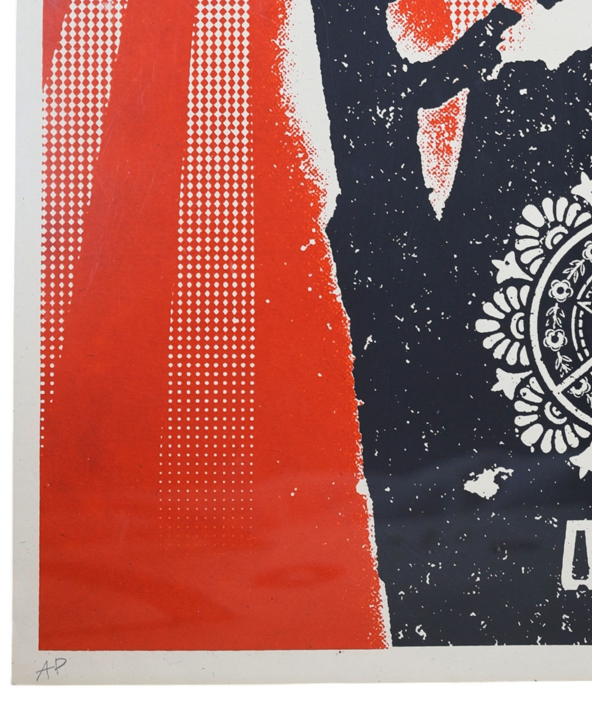 Shepard Fairey OBEY Rose Soldier Signed Screen Print Limited Edition Red