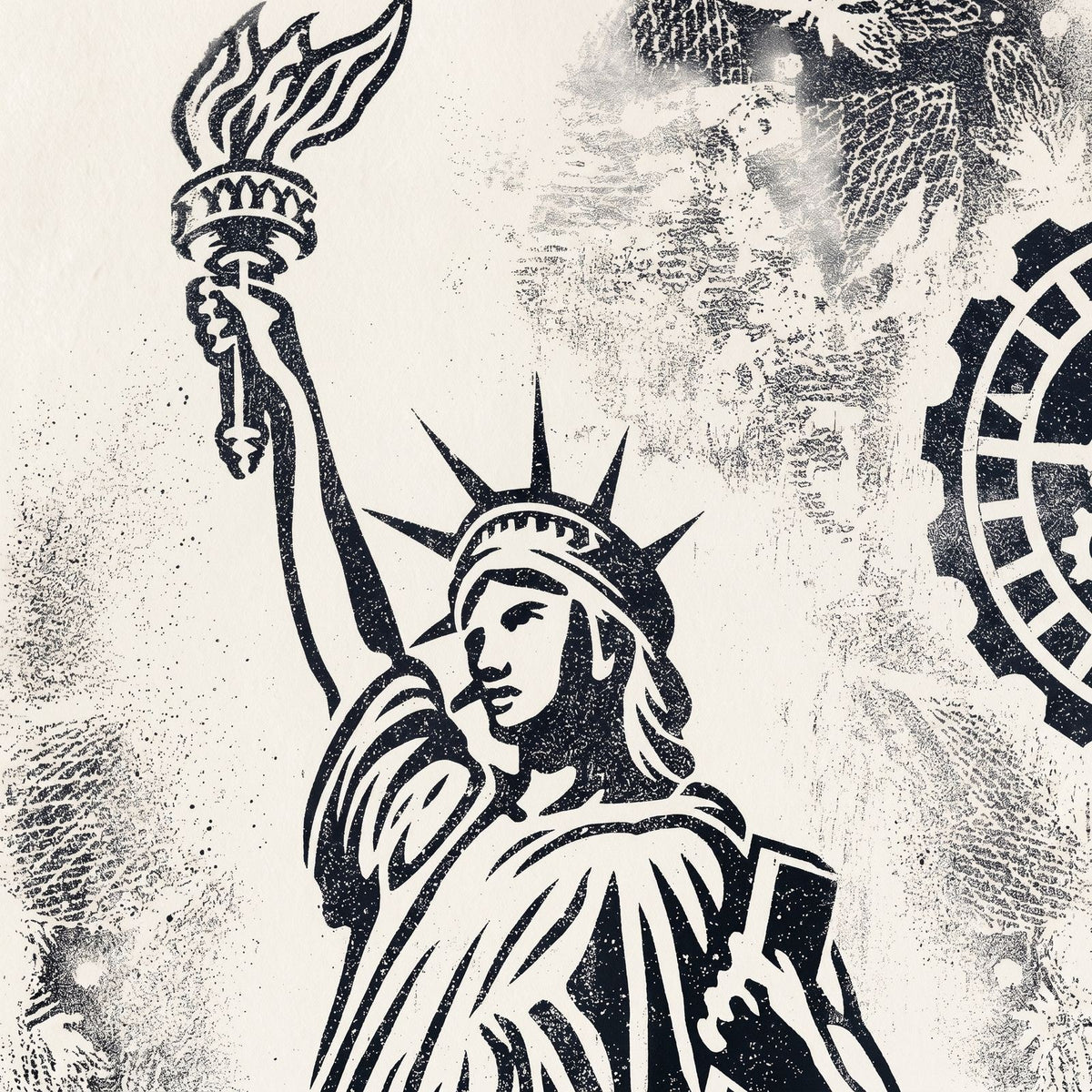 Shepard Fairey Sinking Liberty 2017 Signed Limited Edition #/400 Print
