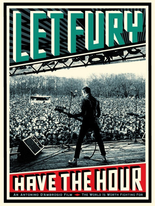 Shepard Fairey Let Fury Have the Hour Signed Print 2010 Joe Strummer OBEY Art