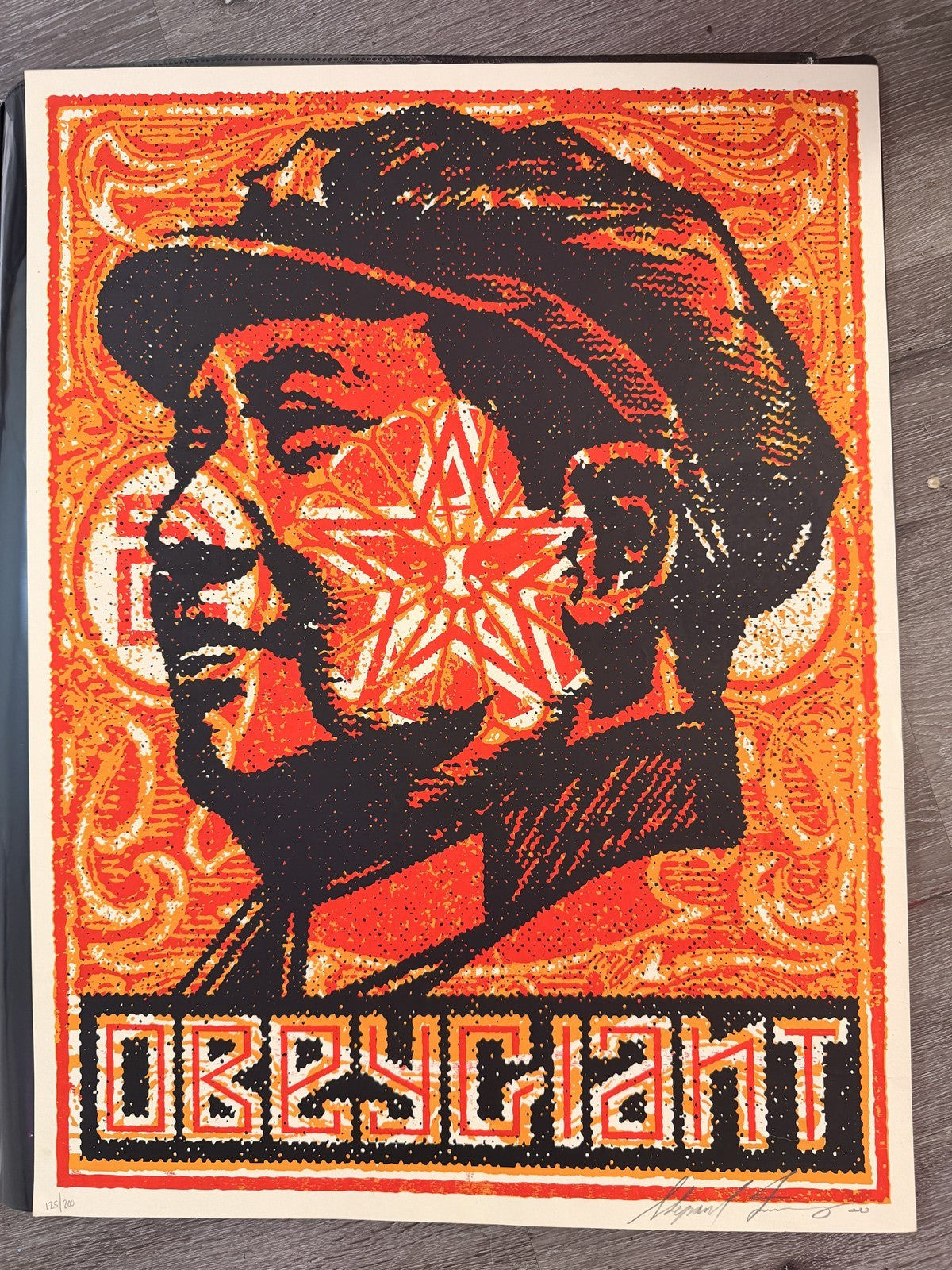Shepard Fairey OBEY Mao Stamp 2000 Signed Numbered 125/200 Screen Print 18x24
