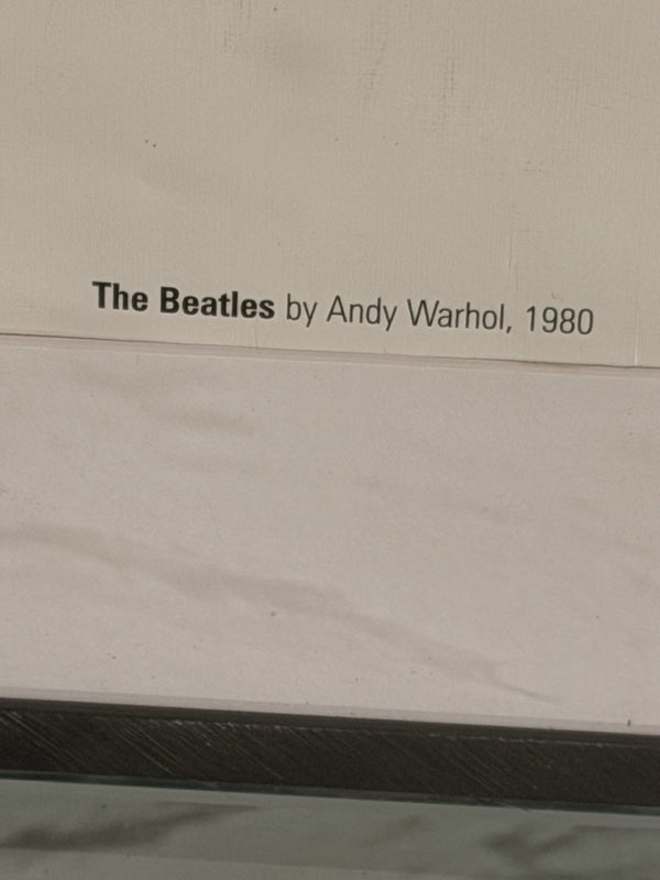 Andy Warhol The Beatles 1980 Vintage Poster Framed Pop Art Times Books Stokes
