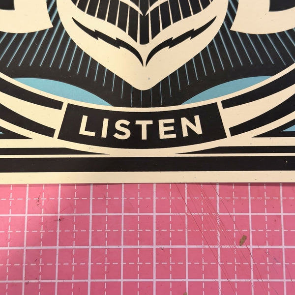 Shepard Fairey Obey Giant Listen AP 12.5” Revolutionary Love Series Print