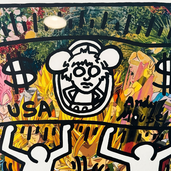 Death NYC Keith Haring Andy Mouse Dragon Ball Z Signed 12/50 2024 Pop Art Print