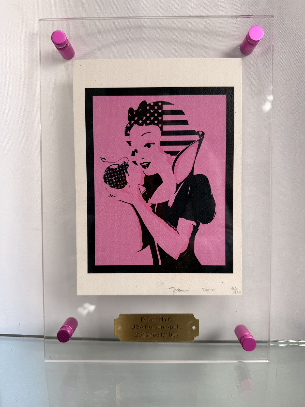 DEATH NYC USA Poison Apple 2012 Signed Ltd Ed Print 61/100 Display