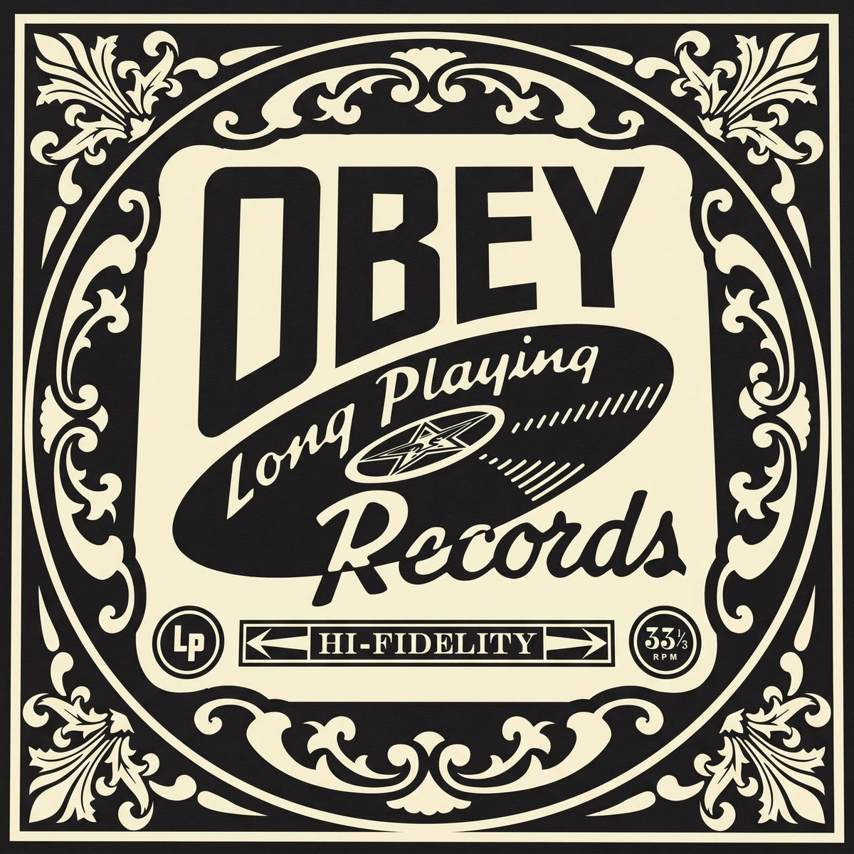 Shepard Fairey OBEY Long Playing Records Signed Artist Proof Screen Print 12.5"
