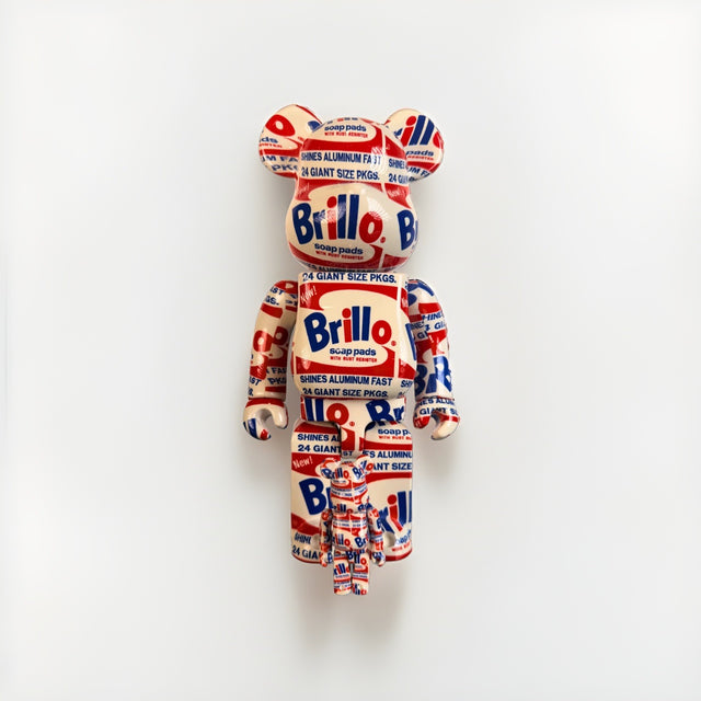 Bearbrick BE@RBRICK Andy Warhol Brillo 400% 100% Set Original 2020 Medicom New