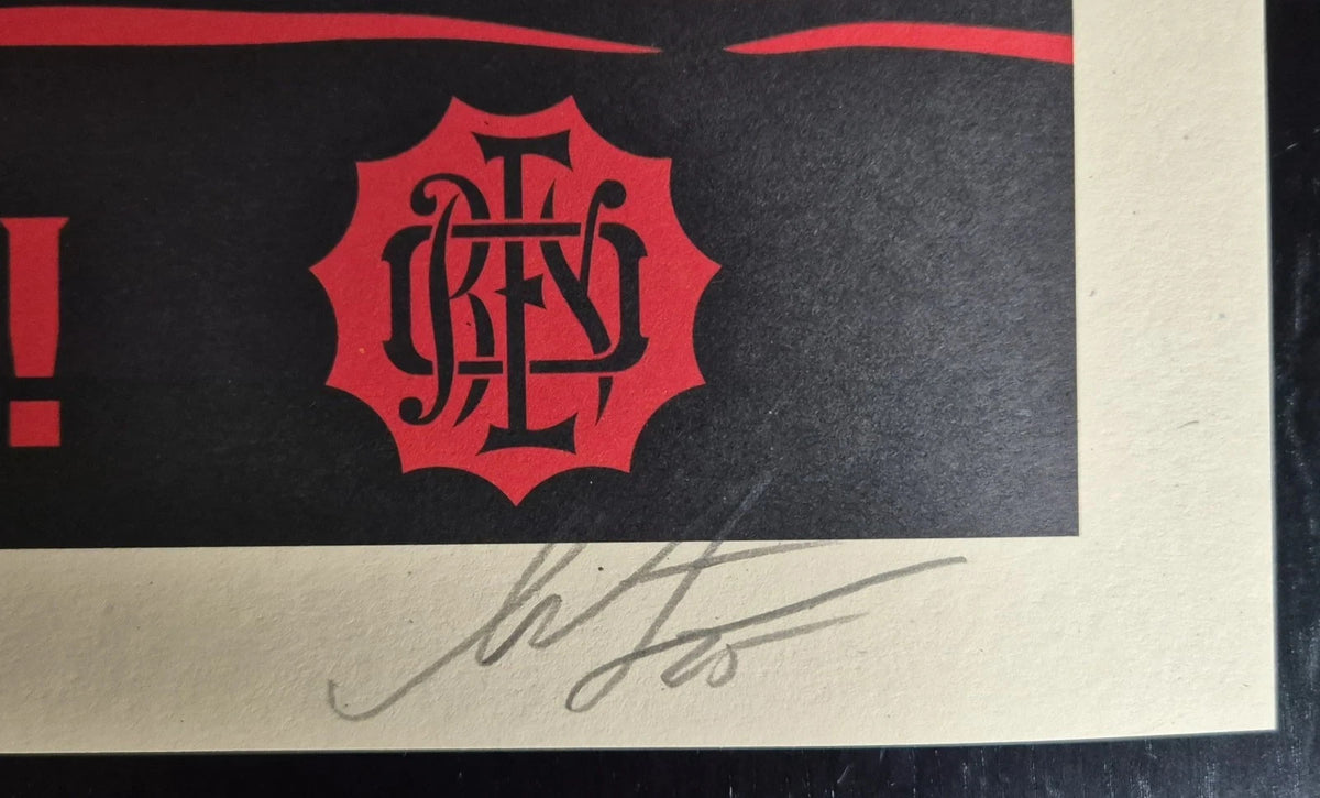 Shepard Fairey Signed "These Sunsets Are to Die For" Large Format Screen Print