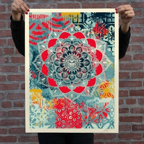 Shepard Fairey Chaos Mandala Signed Numbered Screen Print OBEY 2025 Edition 550