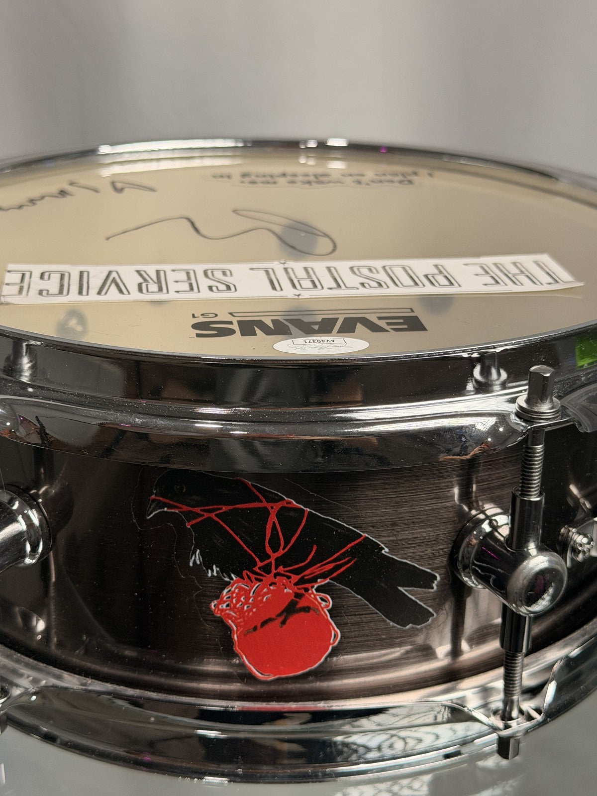 The Postal Service Dual Signed Evans M-80 Drumhead JSA A40371