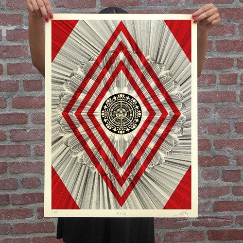 Shepard Fairey x Kai + Sunny Obey K+S Flower Diamond Signed Screen Print /450