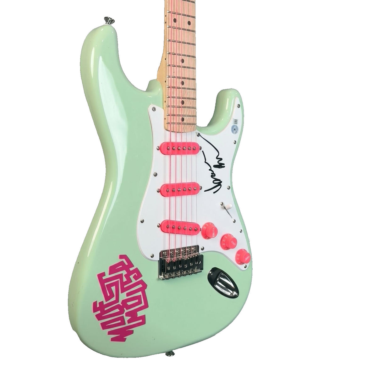 Isaac Brock Signed Mint Green Strat Guitar - JSA Authenticated Custom Model
