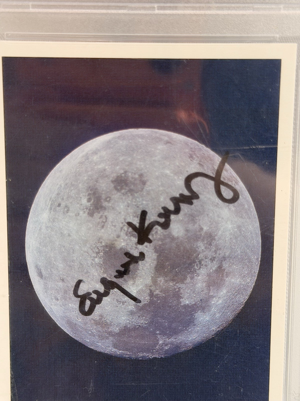 Gene Kranz Signed Apollo 11 Moon Card PSA/DNA NASA Flight Director Autograph