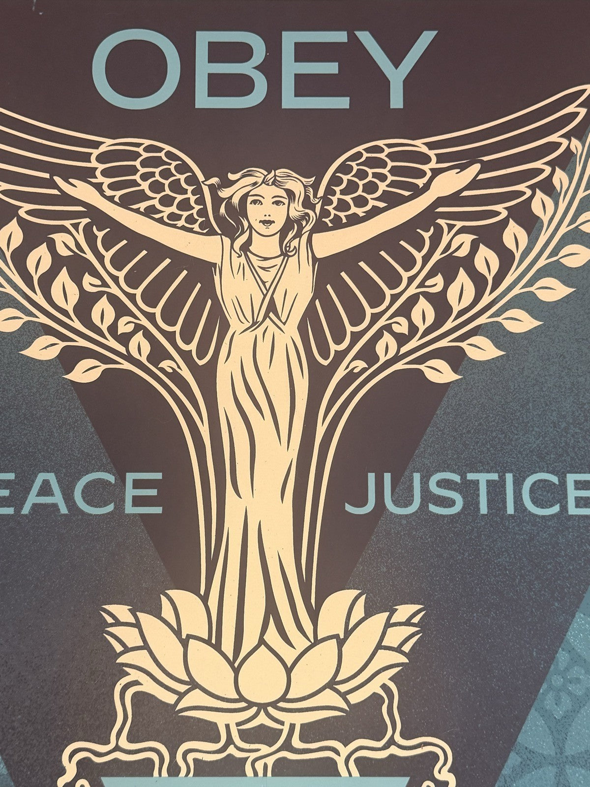 Shepard Fairey Peace and Justice Angel Signed Numbered Obey Print 2008 254/550