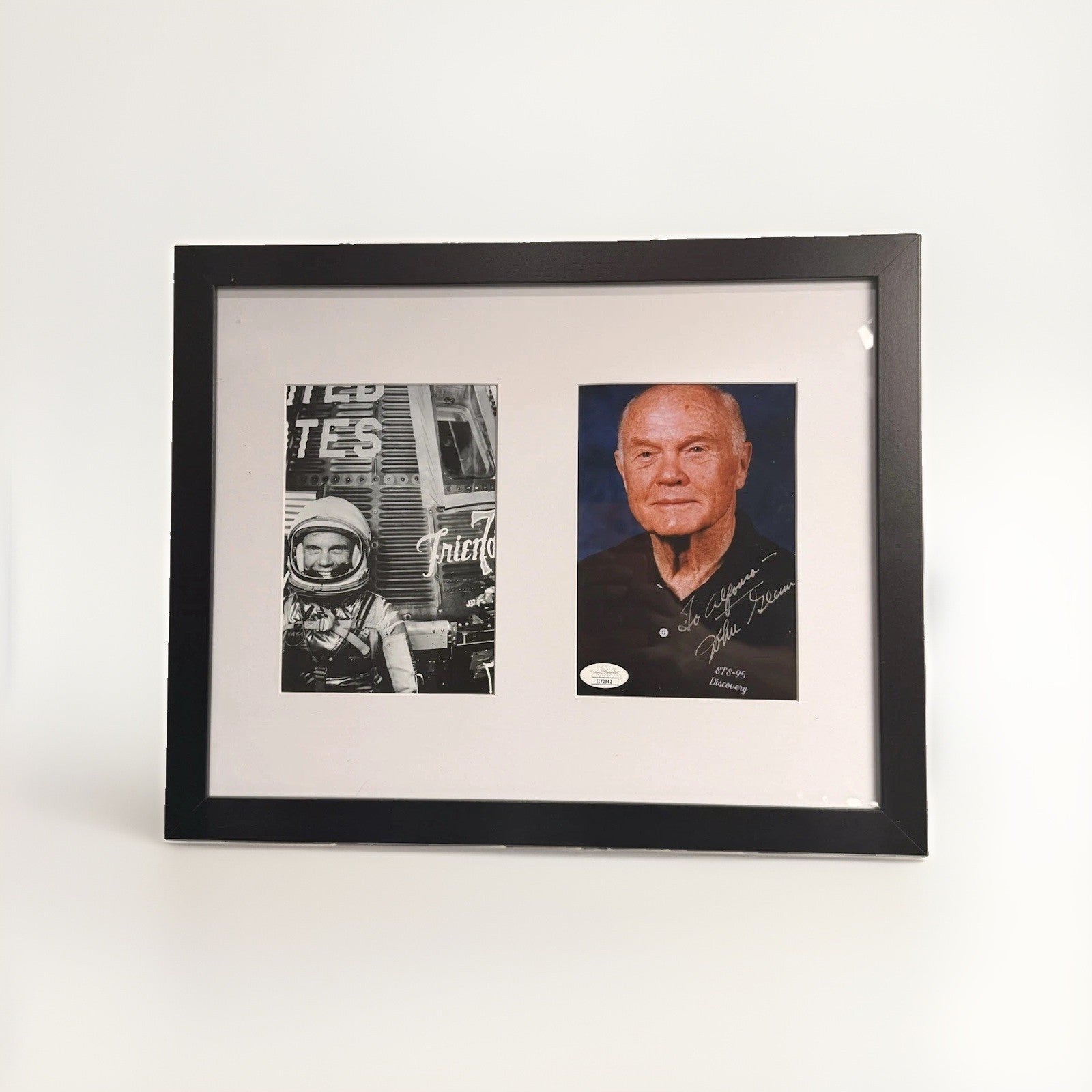 John Glenn Signed Autographed Photo JSA Friendship 7 STS-95 Discovery Framed