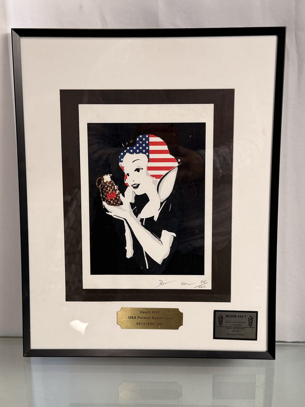 DEATH NYC USA Poison Apple Two 2012 Signed Print 46/100 Framed