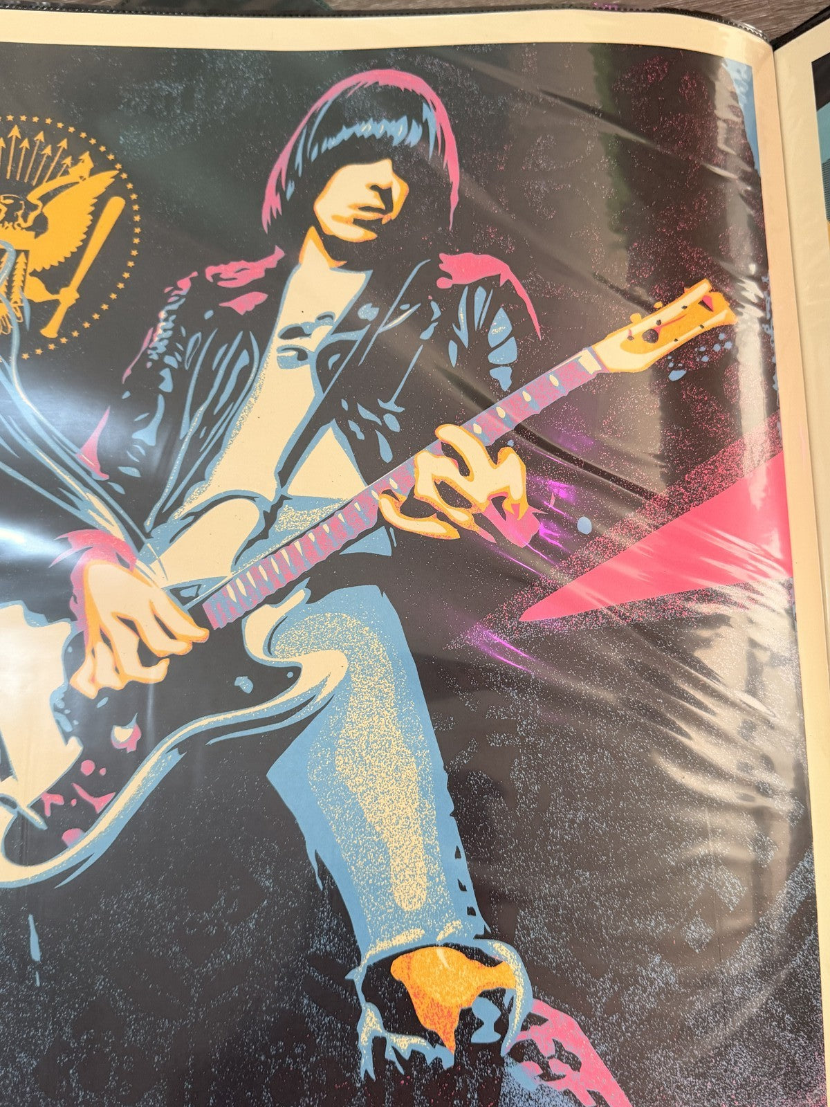 Shepard Fairey Johnny Ramone Smokin Strings Signed 596/600 Screen Print OBEY