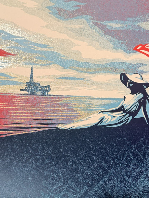 Shepard Fairey Bliss at the Sunset Edge Signed Numbered 338/550 OBEY Giant Print