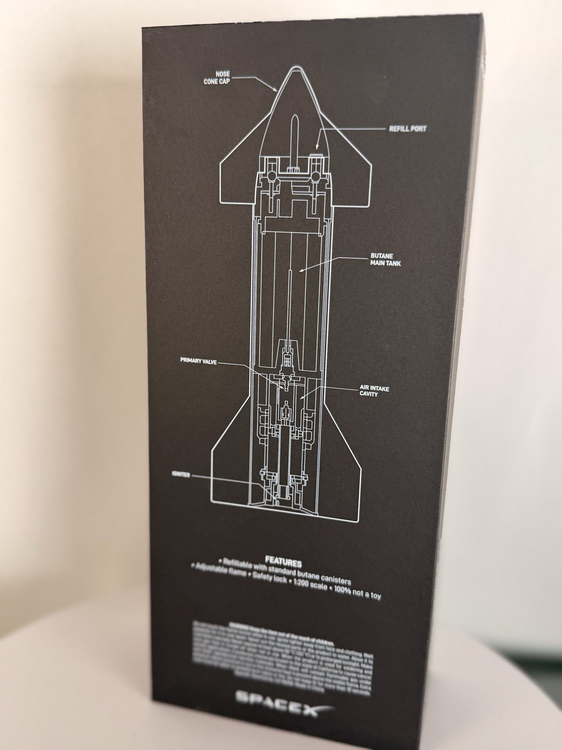 SpaceX Starship Chrome Model Metal Display Rocket 1:150 Scale 13in Sold Out