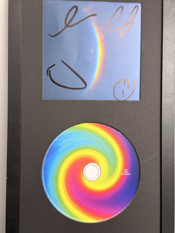 Coldplay Signed Moon Music CD Display Framed Band Autographs Parlophone