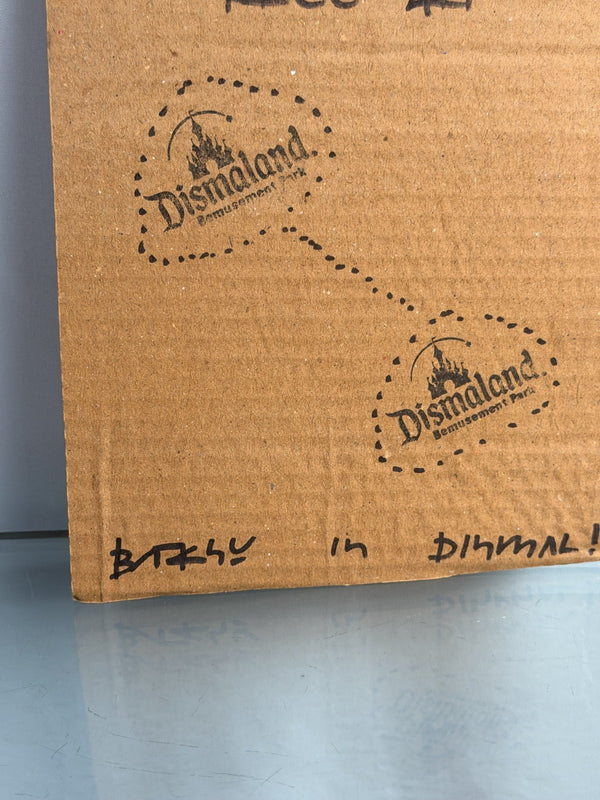 WMMS Signed Original Stencil Spray Art on Cardboard Banksy Dismaland Style 3/3