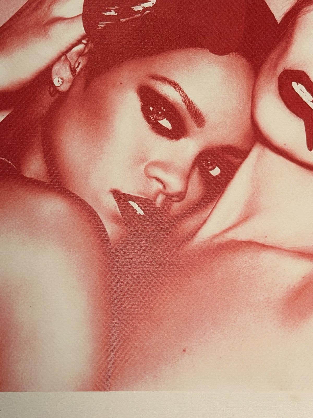 Death NYC — Kate Moss Rihanna Red Drip 2020 A/P Artist Proof Framed