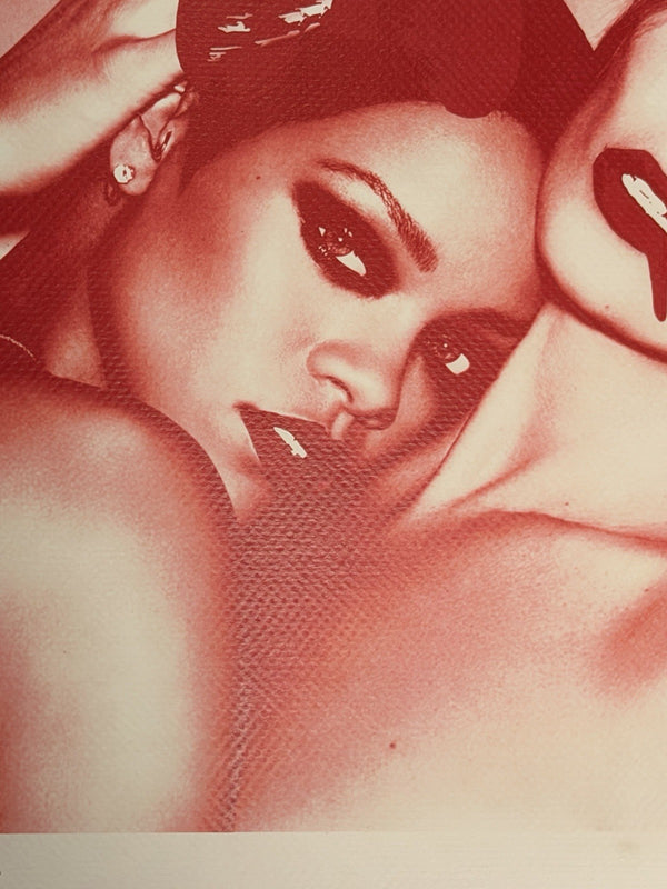 Death NYC — Kate Moss Rihanna Red Drip 2020 A/P Artist Proof Framed